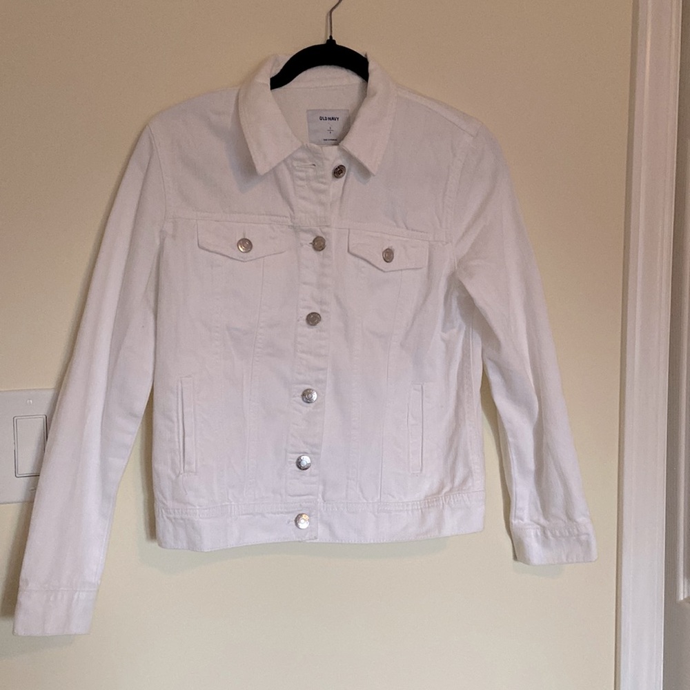 Old Navy Size Small White Denim Jacket